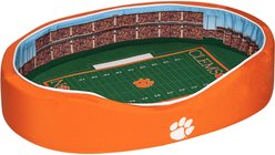 StadiumSpot ACC College Stadium Bolster Dog Bed with Removable Cover, Clemson University, Small