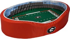 StadiumSpot SEC College Stadium Bolster Dog Bed with Removable Cover, University of Georgia, Large