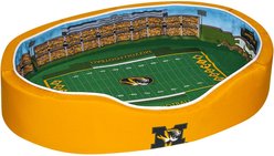 StadiumSpot SEC College Stadium Bolster Dog Bed with Removable Cover, University of Missouri, Large