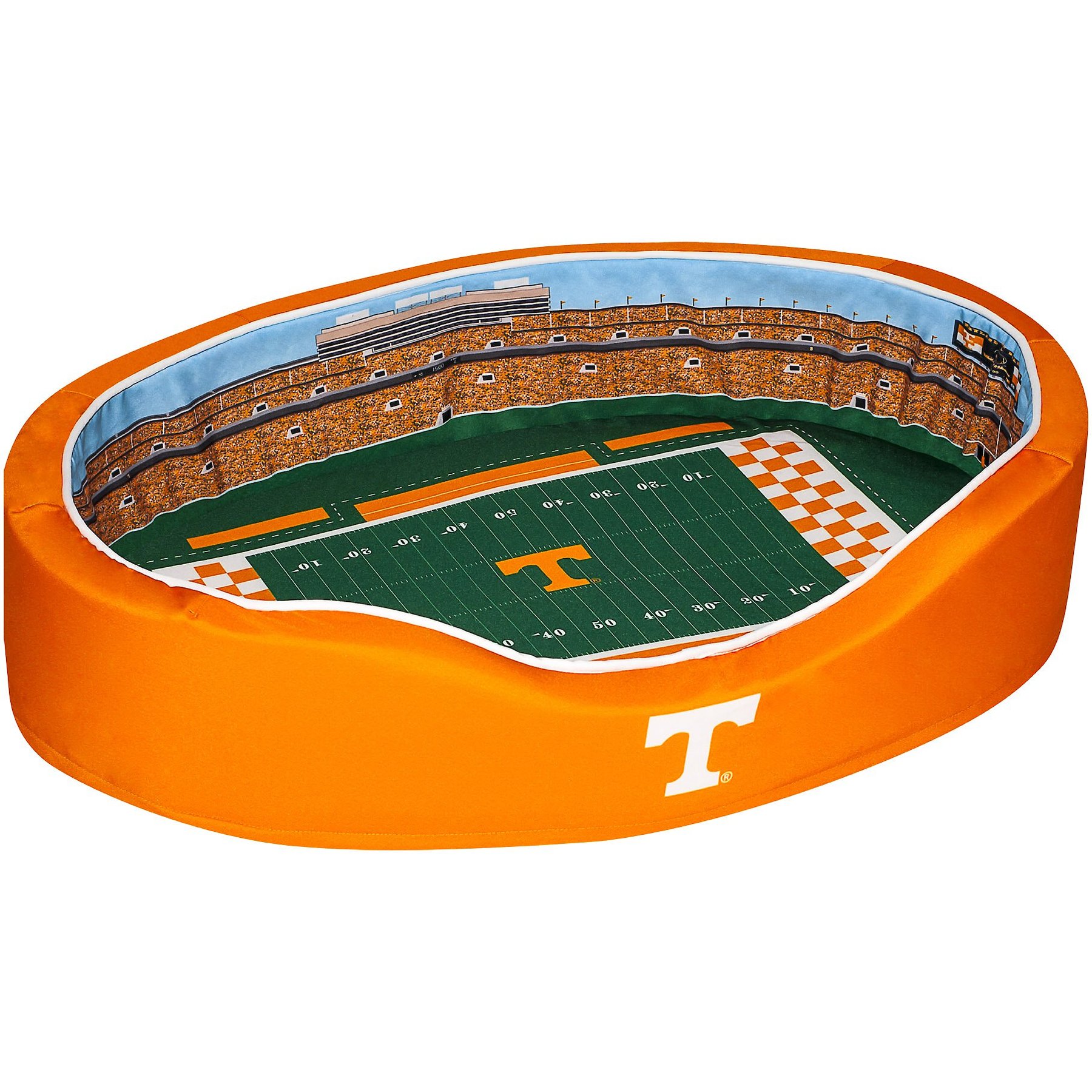 StadiumSpot SEC College Stadium Bolster Dog Bed with Removable Cover, University of Tennessee, Large