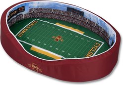 StadiumSpot Big 12 College Stadium Bolster Dog Bed with Removable Cover, Iowa State, Large