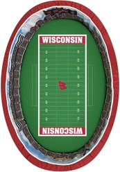 StadiumSpot College Stadium Bolster Dog Bed with Removable Cover, Wisconsin, Large slide 2 of 2
