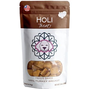 HOLI Turkey Breast Grain-Free Freeze-Dried Dog Treats, 1.75-oz bag