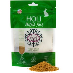 HOLI Rabbit Protein Pack Grain-Free Freeze-Dried Dog Food Topper, 3.5-oz bag