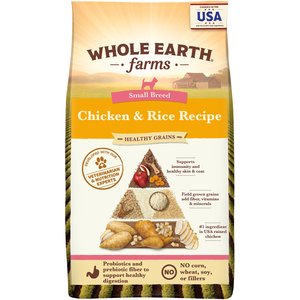 Whole Earth Farms Healthy Grains Small Breed Chicken & Rice Recipe Dry Dog Food, 12-lb bag