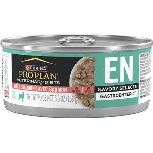 Purina Pro Plan Veterinary Diets EN Gastroenteric Savory Selects in Gravy with Salmon Wet Cat Food, 5.5-oz, case of 24
