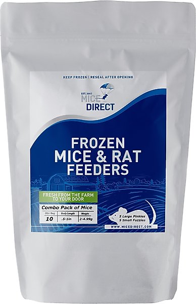 MiceDirect Frozen Feeders Snake Food, Combo Pack, Mice, Large Pinkies & Small Fuzzies, 10 count slide 1 of 1