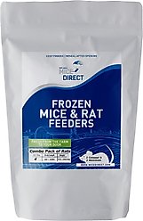 MiceDirect Frozen Feeders Snake Food, Combo Pack, Rats, Colossals & Mammoths, 4 count