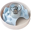 Pet Dream House SPIN Tricky Level UFO Maze Non-Skid Plastic Interactive Slow Feeder Dog Bowl, Blue