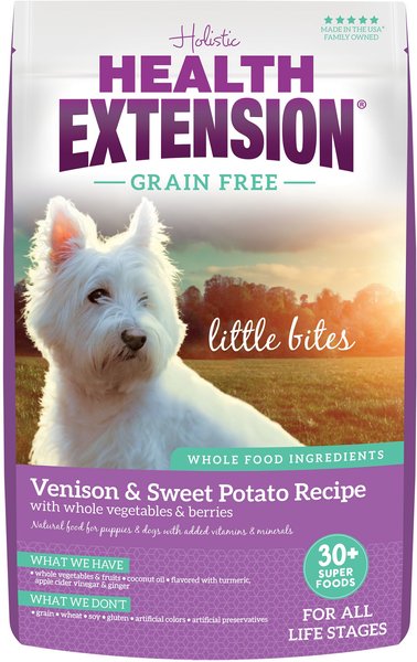 Health Extension Little Bites Grain-Free Venison & Sweet Potato Recipe Dry Dog Food, 3.5-lb bag slide 1 of 6