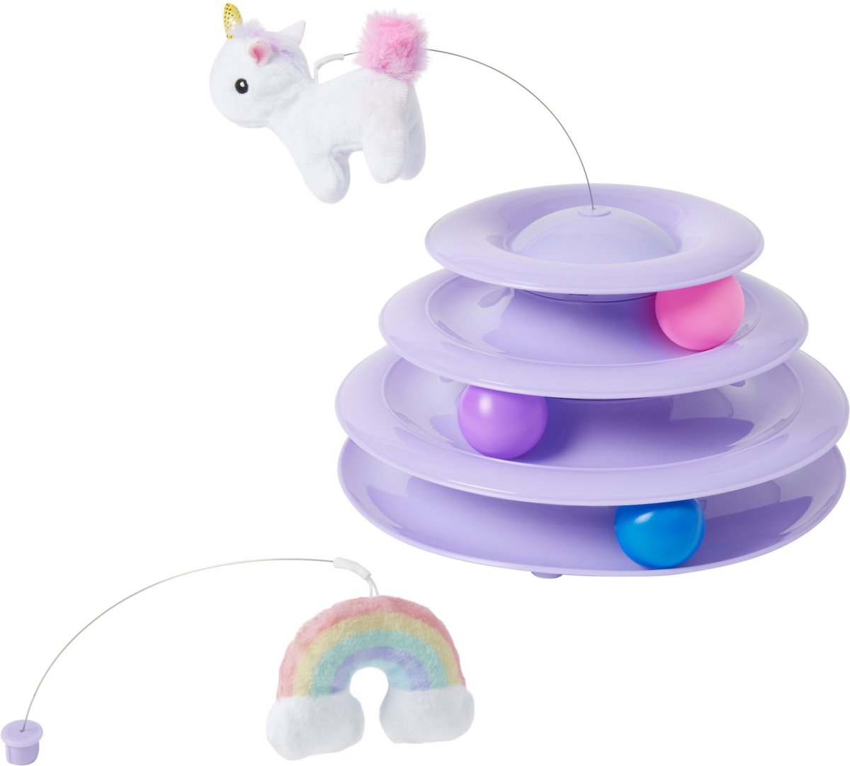 Frisco Mythical Mates Unicorn Teaser Cat Toy with Catnip
