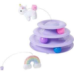 Frisco Unicorn & Rainbow Cat Tracks Cat Toy with Catnip