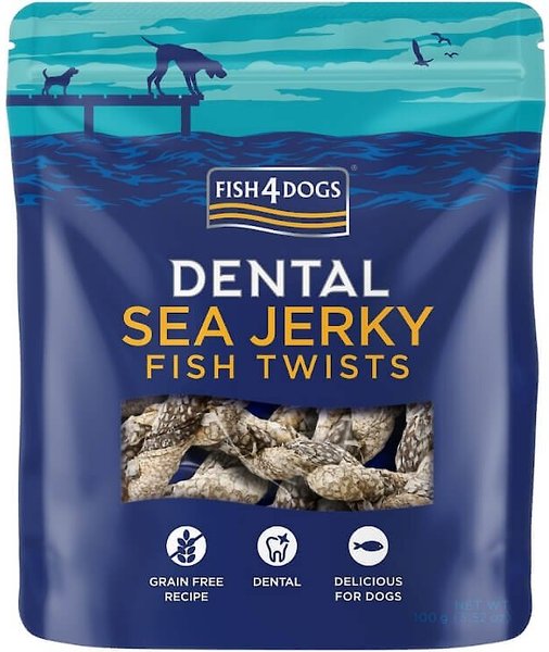 Fish4Dogs Sea Jerky Fish Twists Dog Treats, 3.5-oz bag slide 1 of 5