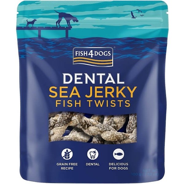 FISH4DOGS Sea Jerky Tiddlers Dog Treats, 4.06-oz bag - Chewy.com