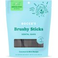 Bocce's Bakery Dailies Brushy Sticks Coconut & Mint Recipe Dental Dog Treats, 16 count