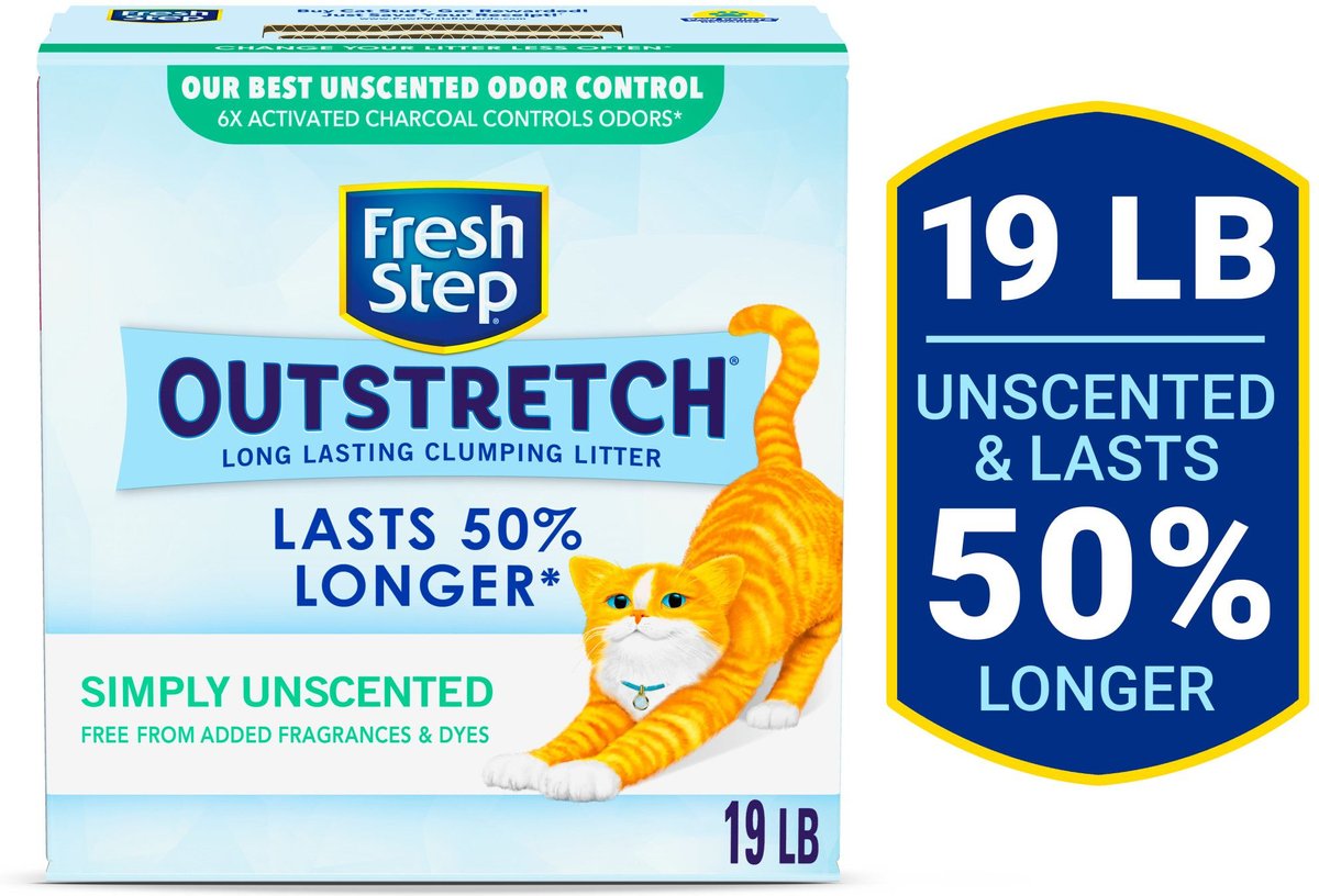 Fresh Step Outstretch Concentrated Unscented Clumping Clay Cat Litter 19 lb box