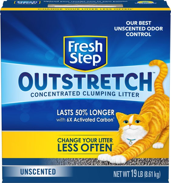 Fresh Step Outstretch Concentrated Unscented Clumping Cat Litter, 19-lb slide 1 of 10