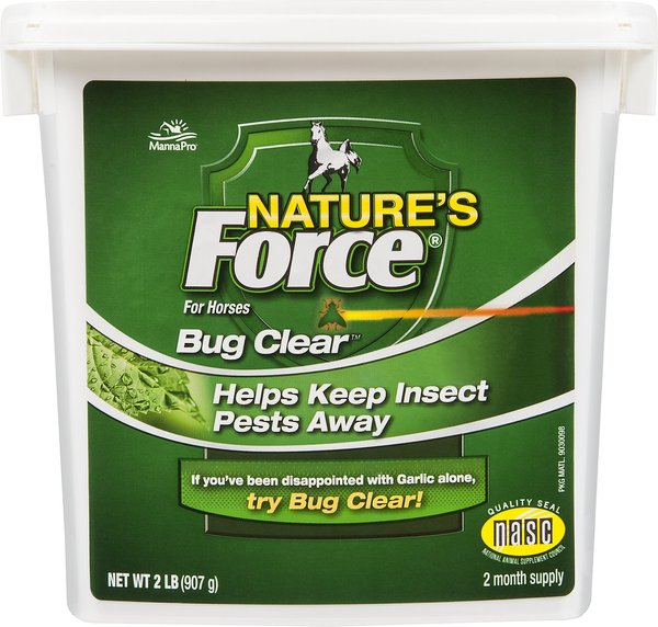 Manna Pro Nature's Force Bug Clear Horse Insect Repellent, 2-lb pail slide 1 of 7