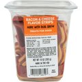 Meaty Treats Bacon & Cheese Flavor Strips Soft & Chewy Dog Treats, 10-oz canister