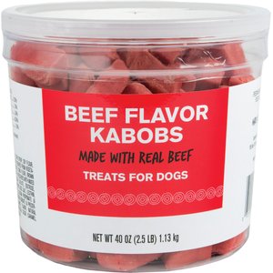 Meaty Treats Beef Flavor Kabobs Soft & Chewy Dog Treats, 40-oz canister