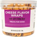 Meaty Treats Cheese Flavor Wraps Soft & Chewy Dog Treats, 40-oz canister