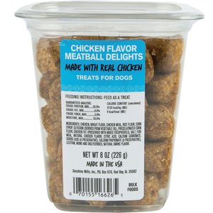 Meaty Treats Meatball Delights Chicken Flavor Soft & Chewy Dog Treats, 8-oz canister