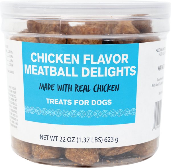 Meaty Treats Meatball Delights Chicken Flavor Soft & Chewy Dog Treats, 22-oz canister slide 1 of 9