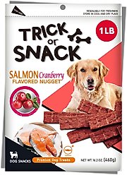Trick or Snack Salmon & Cranberry Flavored Nugget Dog Treats, 1-lb bag