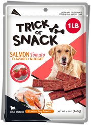 Trick or Snack Salmon & Tomato Flavored Nugget Dog Treats, 1-lb bag