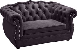 TOV Yorkshire Sofa Dog Bed, Grey