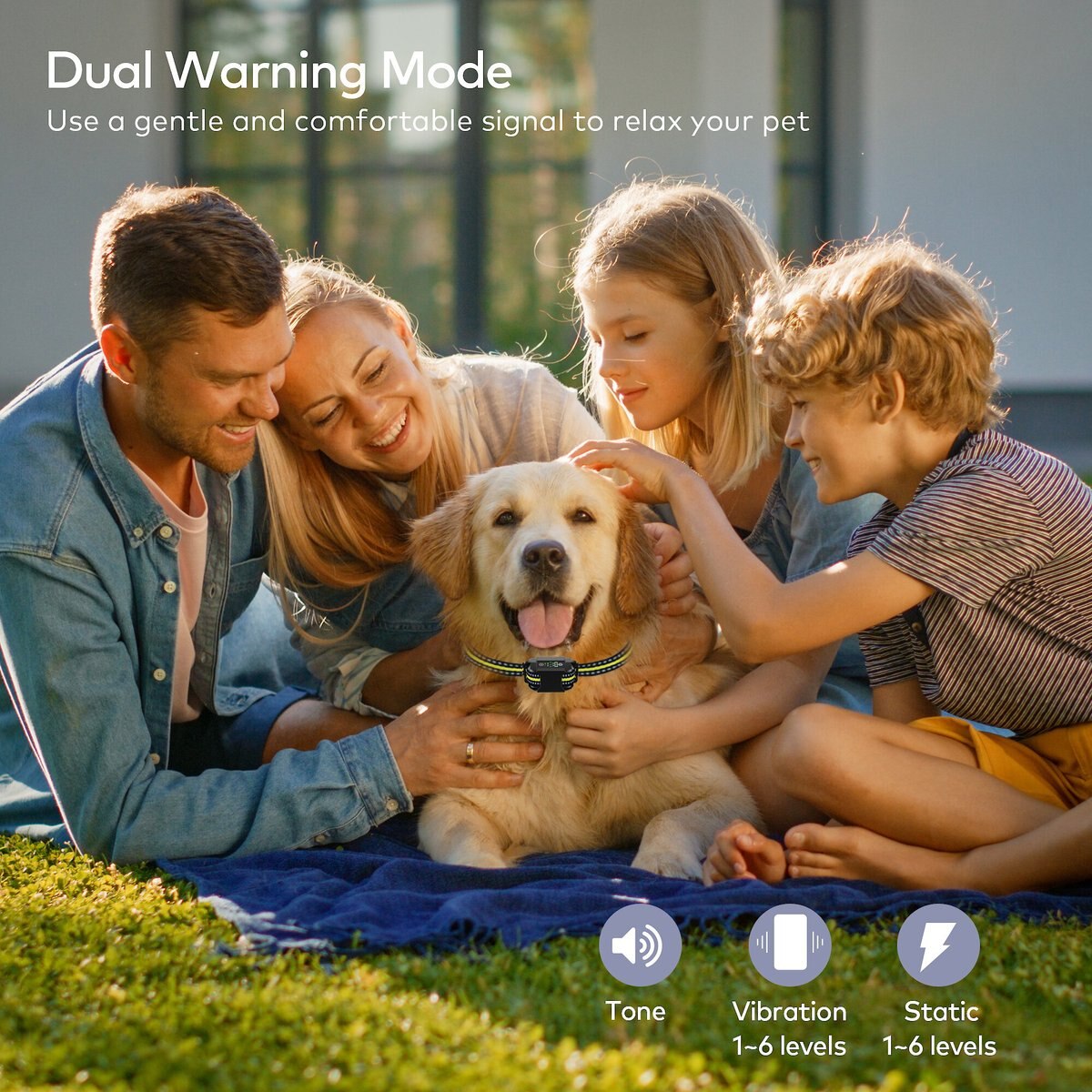 PETDIARY B600 Waterproof Dog Bark Collar, Black