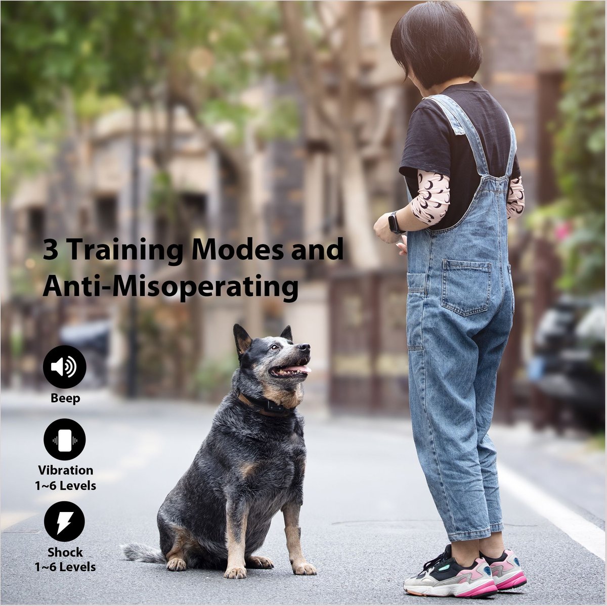 PETDIARY Smart Bark Waterproof Dog Bark Collar, Black