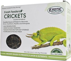 Exotic Nutrition Fresh Feeders Crickets Reptile Food, 5-oz box