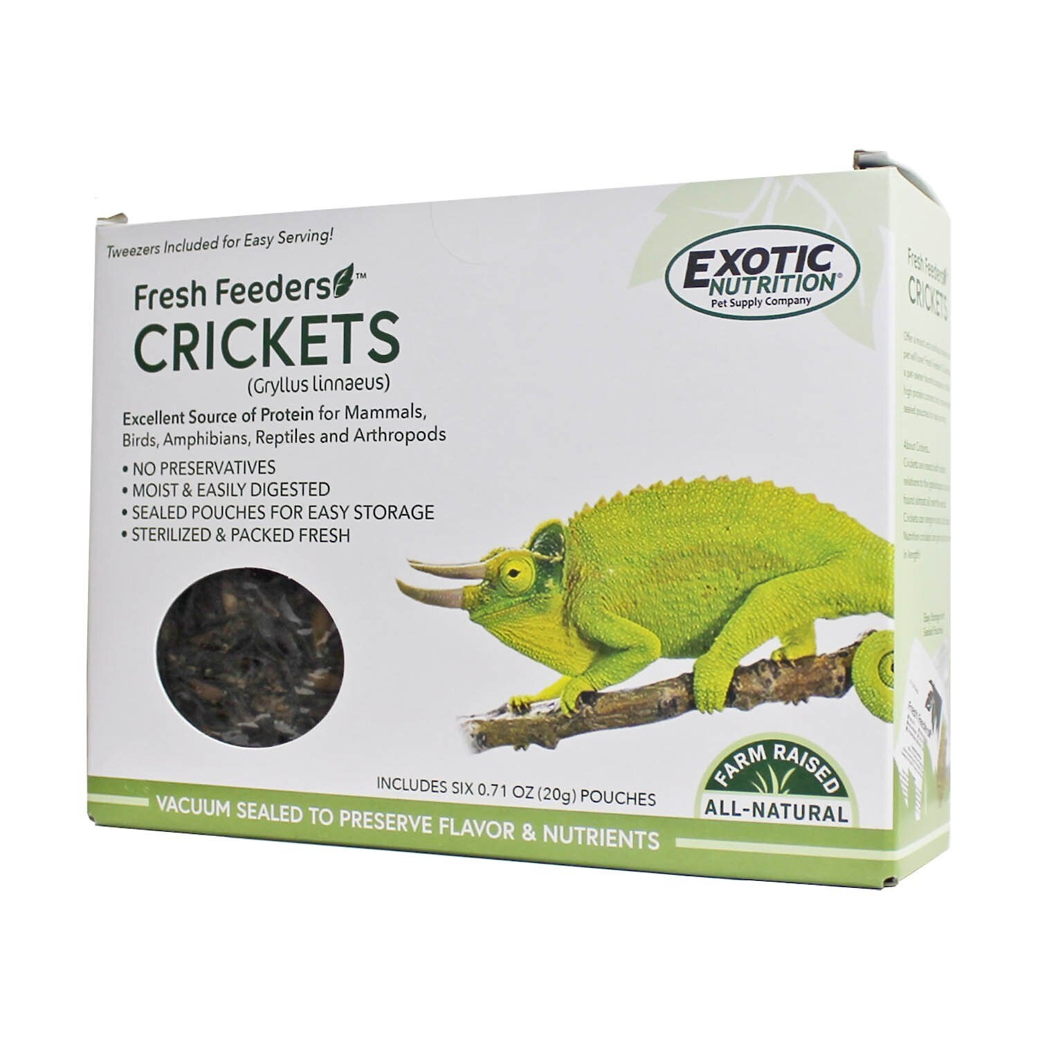 EXOTIC NUTRITION Fresh Feeders Crickets Reptile Food, 5oz box Customer