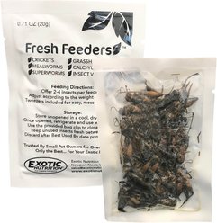 Exotic Nutrition Fresh Feeders Crickets Reptile Food, 5-oz box slide 2 of 4