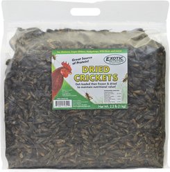 Exotic Nutrition Dried Crickets Small Animal Treats, 2.2-lb bag