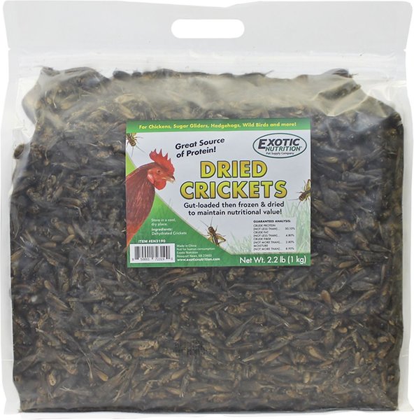 Exotic Nutrition Dried Crickets Small Animal Treats, 2.2-lb bag slide 1 of 4