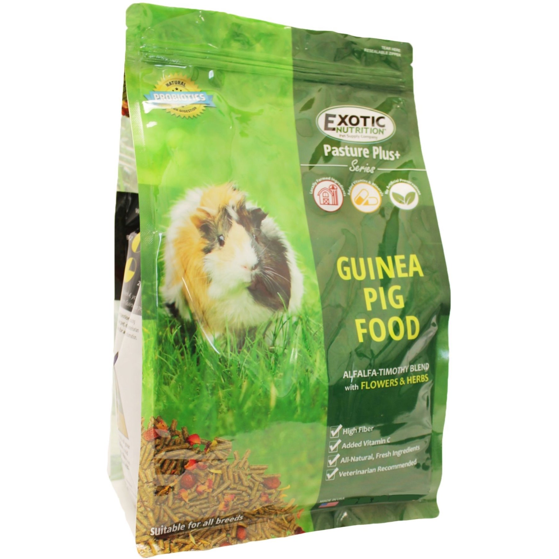 EXOTIC NUTRITION Pasture Plus Guinea Pig Food 4.2 lb bag Chewy