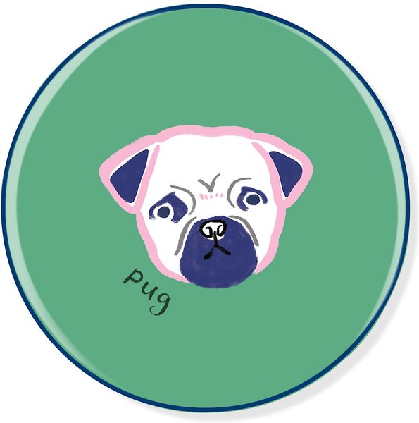 Pet Shop by Fringe Studio BFF Pug Ceramic Coaster slide 1 of 2