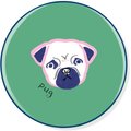 Pet Shop by Fringe Studio BFF Pug Ceramic Coaster