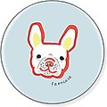 Pet Shop by Fringe Studio BFF Frenchie Ceramic Coaster