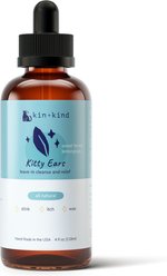 kin+kind Kitty Ears Sweet Fennel Lemongrass Ear Cleaner, 4-oz bottle
