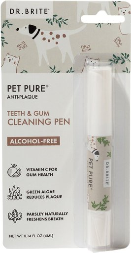 Dr. Brite Pet Pure Anti-Plaque Dog & Cat Dental Pen, 0.14-oz pen