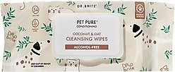 Dr. Brite Pet Pure Conditioning Coconut & Oat Cleansing Dog & Cat Wipes, 54 count