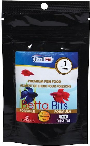 NorthFin Betta Bits 1 mm Pellets Fish Food, 20-g bag slide 1 of 2