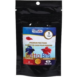 NorthFin Betta Bits 1 mm Pellets Fish Food, 20-g bag