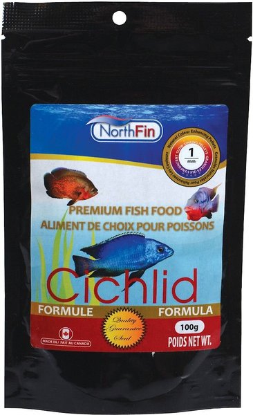 NorthFin Cichlid Formula 1 mm Sinking Pellets Fish Food, 100-g bag slide 1 of 1