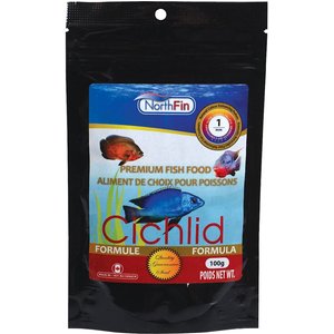 NorthFin Cichlid Formula 1 mm Sinking Pellets Fish Food, 100-g bag