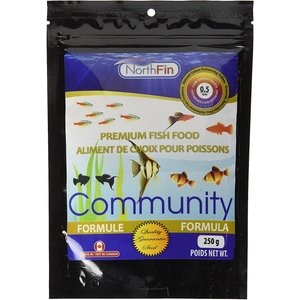 NorthFin Community Formula 0.5 mm Sinking Pellets Fish Food, 250-g bag