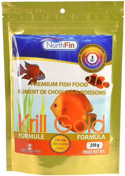 NorthFin Krill Gold Formula 3 mm Sinking Pellets Fish Food, 250-g bag slide 1 of 1